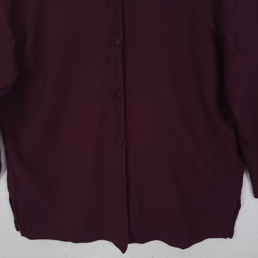 Eileen Fisher 3 Piece Knit Set Cardigan Tee Pants XL Burgundy Sustainable Wool - Picture 10 of 16
